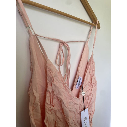 Bnwt sndys size s crinkle rayon playsuit - dresses clothing & fashion - full body - playsuit women’s apparel