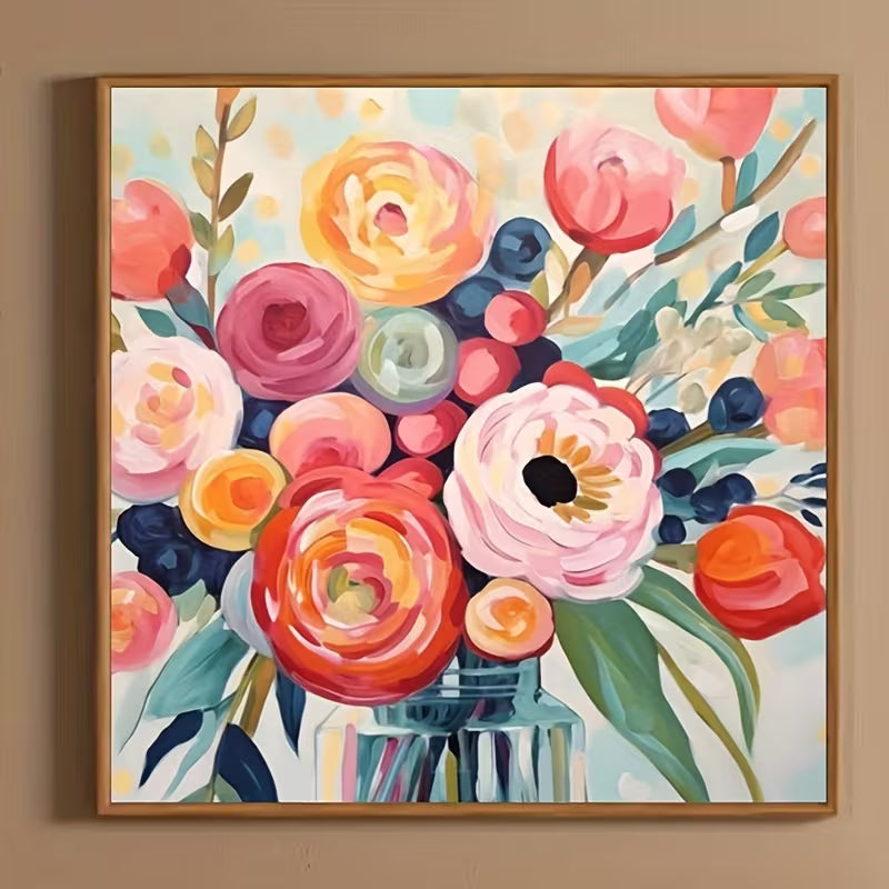 30x30cm Flowers in Vase Diamond Art kit