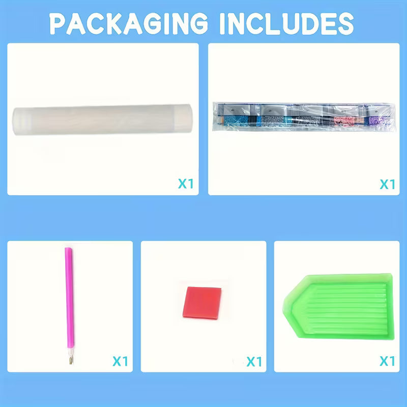 30x30cm Cats in Rain Diamond Art Kit