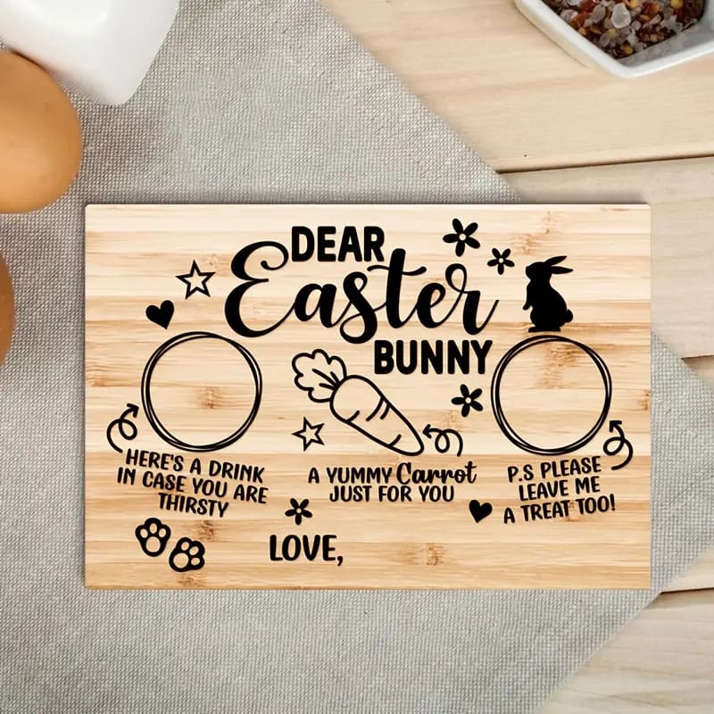 Easter bunny wooden board - holiday ornaments seasonal & holidays decorations