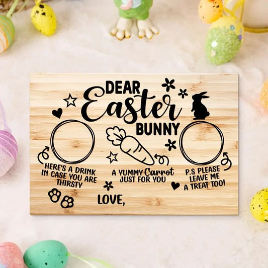 Easter bunny wooden board - holiday ornaments seasonal & holidays decorations