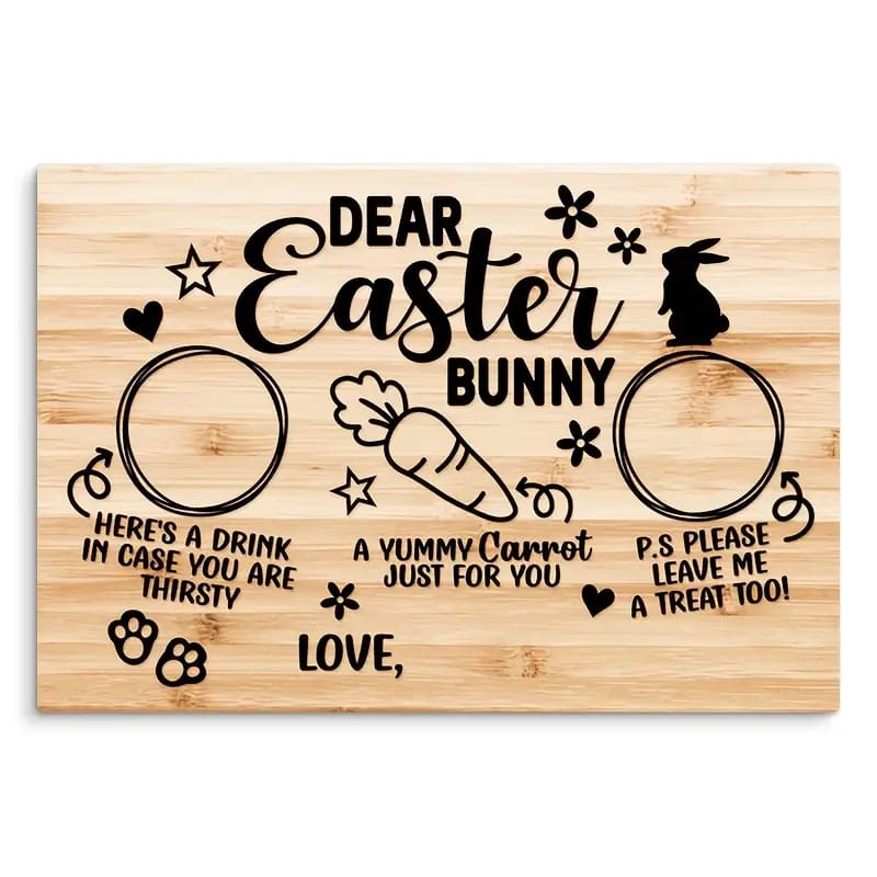Easter bunny wooden board - holiday ornaments seasonal & holidays decorations