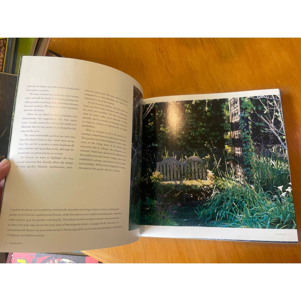 Outside: the garden designs by rick eckersley & lisa stafford - gardening accessories condition: used printed media
