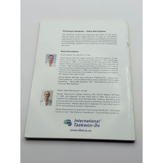 International taekwon-do techniques handbook: yellow belt syllabus - books printed media