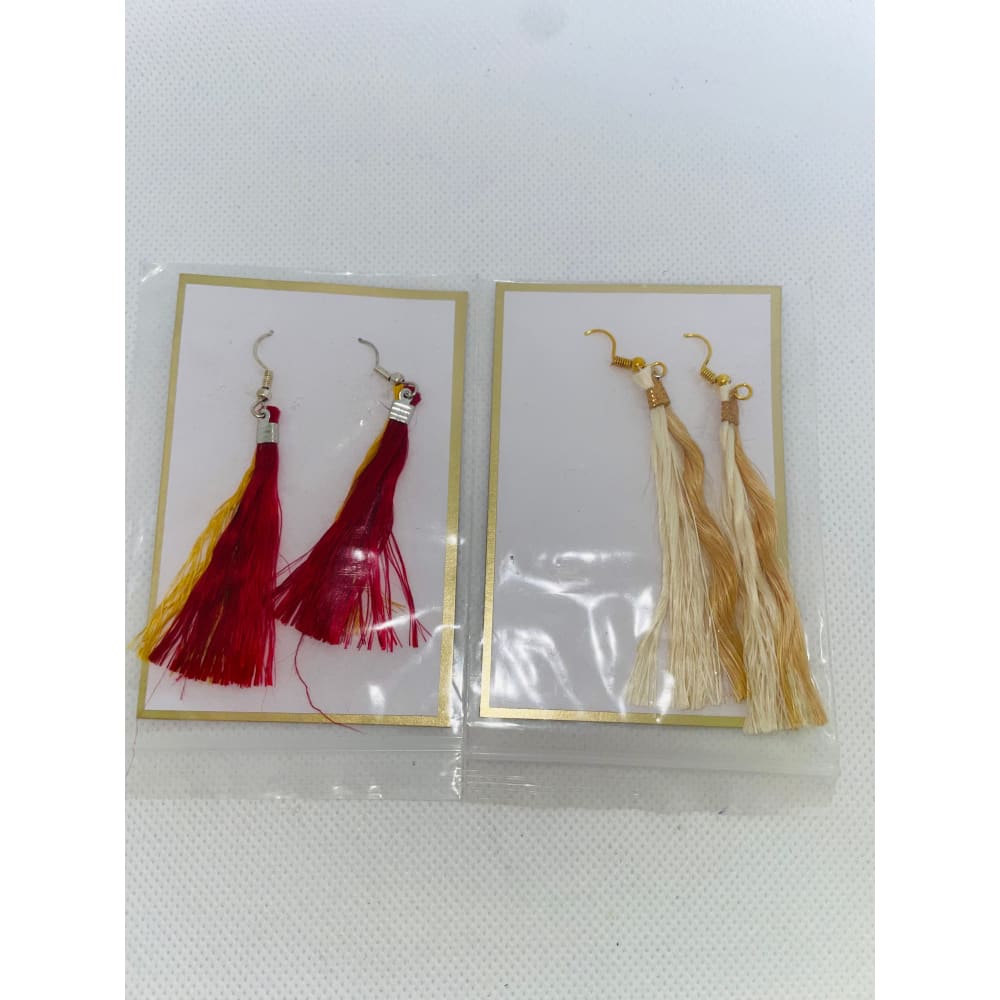 2 pairs elegant long tassel earrings - earrings earrings - jewelry fashion accessories
