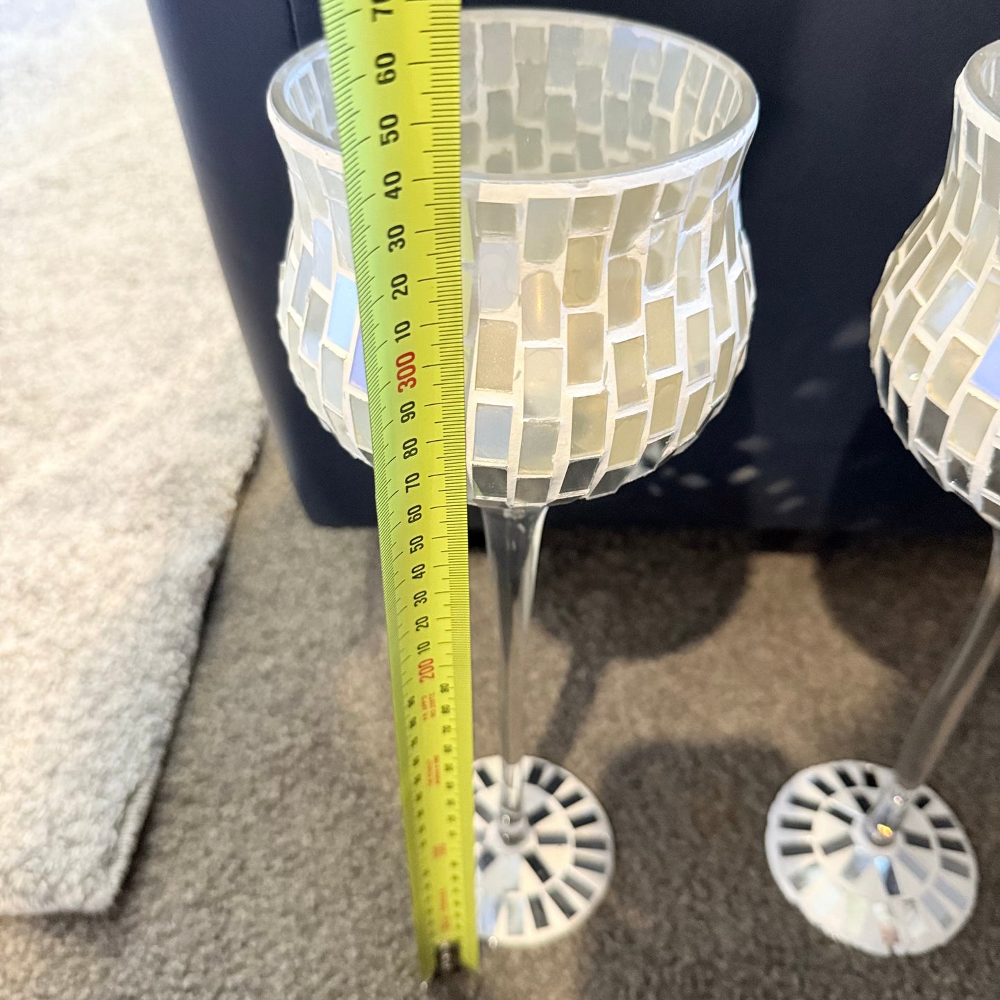 Elegant mosaic glass candle holders - candle holders home&living materials