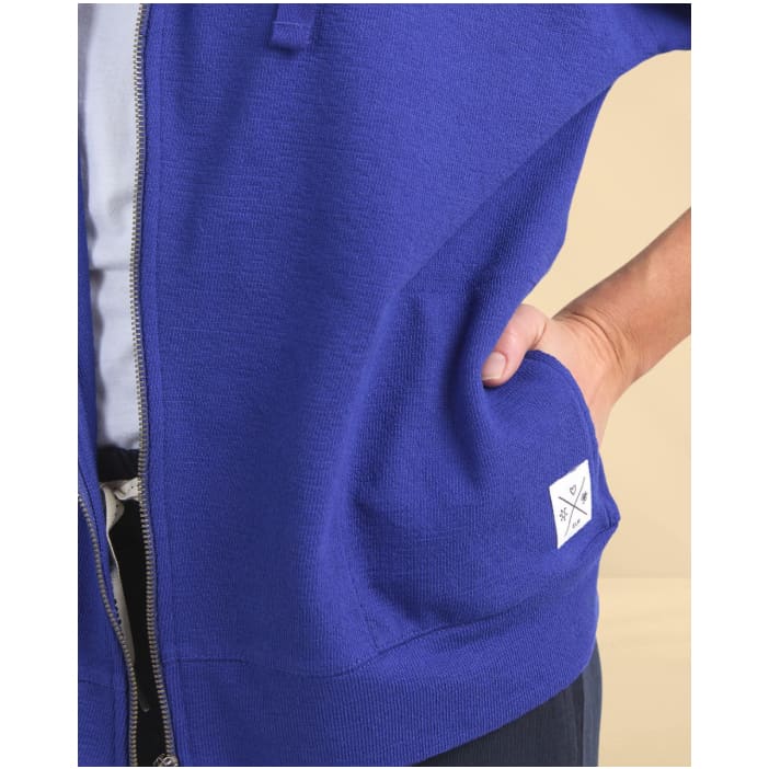 Elm beachy zip hoodie in china blue - size 8 rrp $109.95 - hoodies top women’s apparel