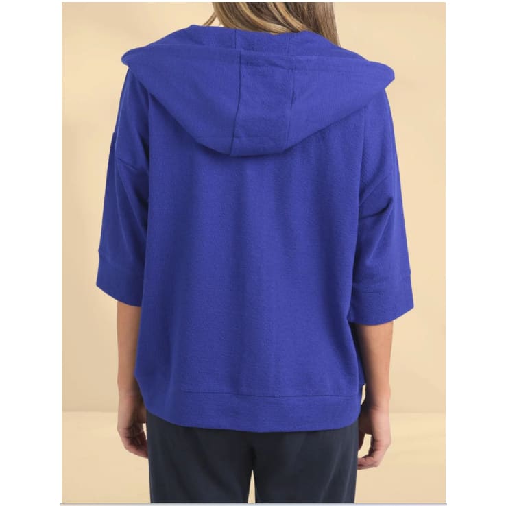 Elm beachy zip hoodie in china blue - size 8 rrp $109.95 - hoodies top women’s apparel