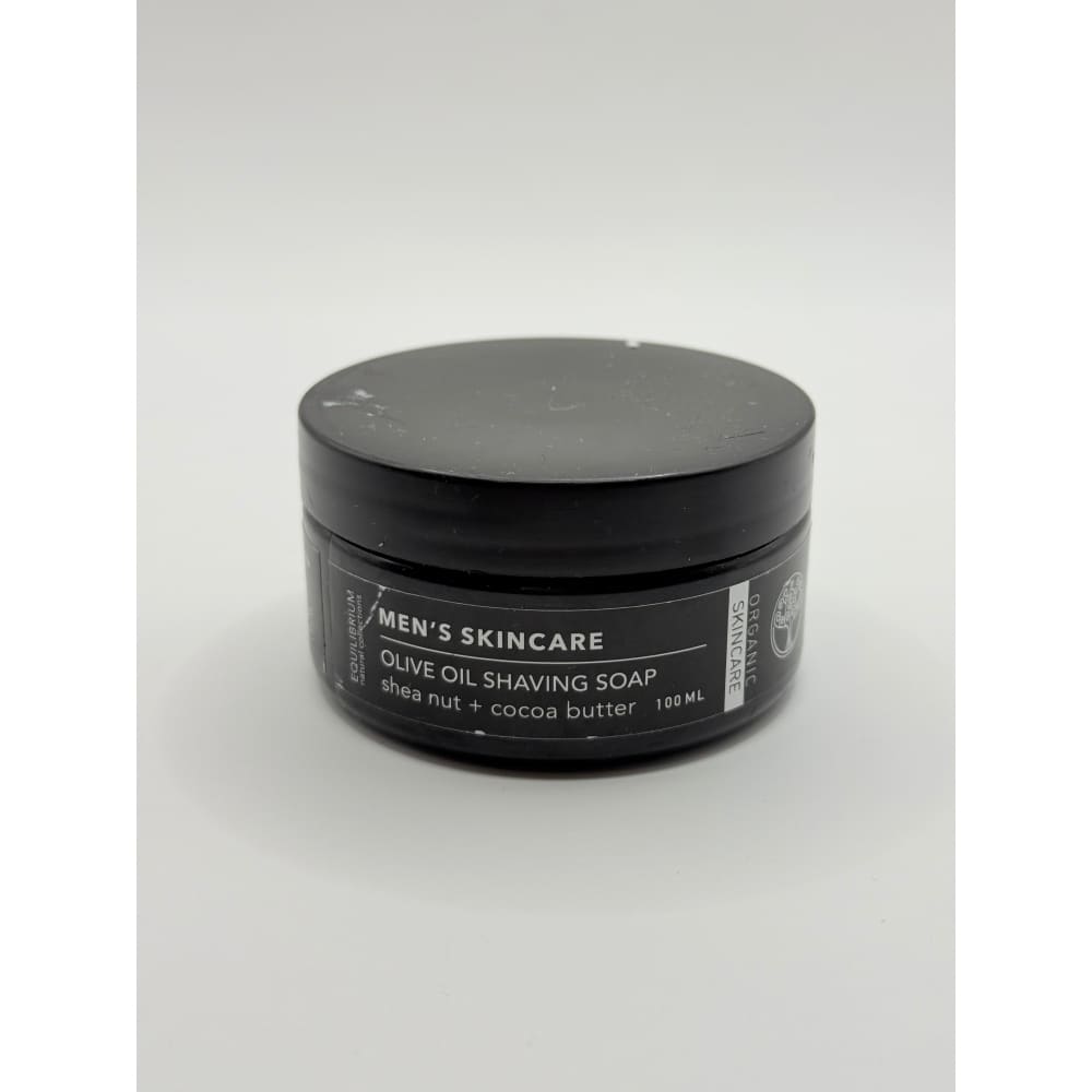 Equilibrium men’s skincare olive oil shaving soap with shea nut + cocoa butter 100ml - shaving creams health