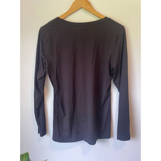 Et alia size xs long sleeve postcode tee – black - t-shirts clothing & fashion - designer clearance - tee - top women’s