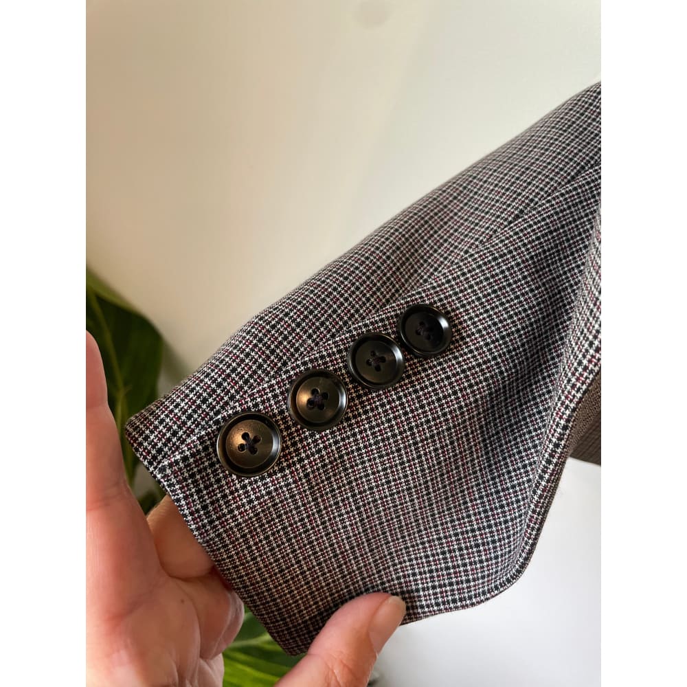Et alia size xs duty blazer – micro plaid - clothing tops blazer - clothing & fashion - designer clearance - top
