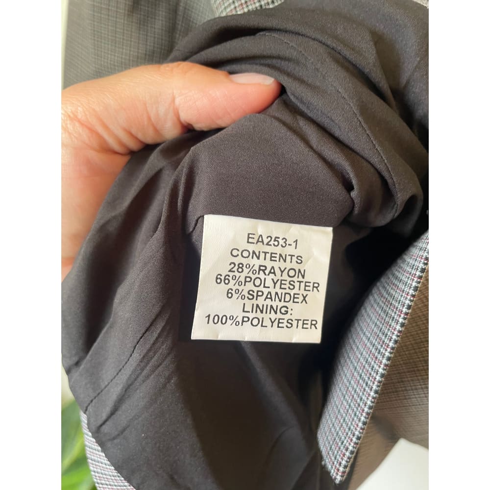 Et alia size xs duty blazer – micro plaid - clothing tops blazer - clothing & fashion - designer clearance - top