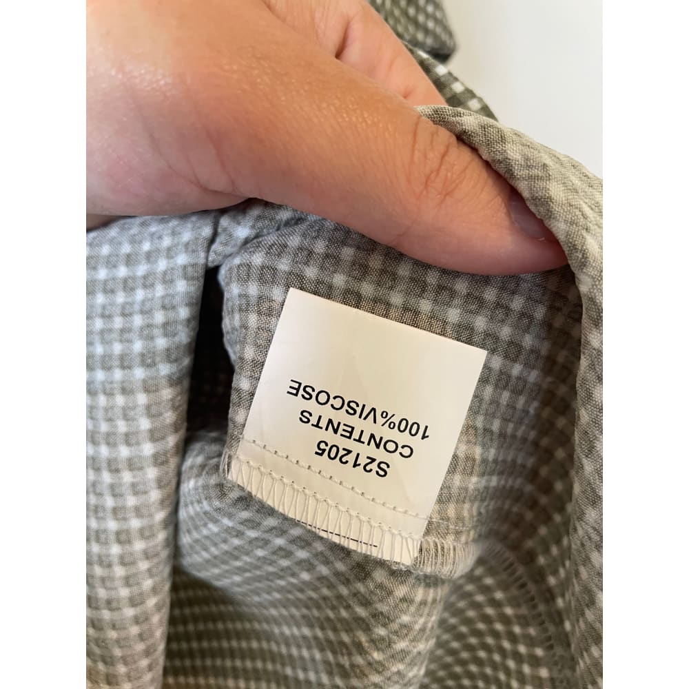 Et alia finn blouse – sage gingham brand new - blouses blouse - clothing & fashion - designer clearance women’s apparel