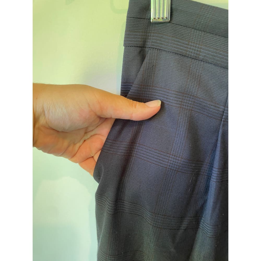 Et alia plaid pants – size xs – missing button – on sale - trousers clothing & fashion - designer clearance - trouser