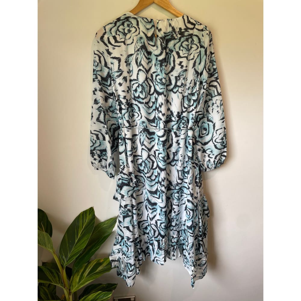Et alia size xxs stevie dress in feather print - dresses blouse - clothing & fashion - designer clearance women’s