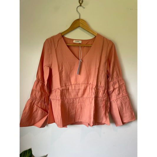 Et alia ward top - brand new xxs to large sizes nz - xs / apricot - blouses blouse - clothing & fashion - designer