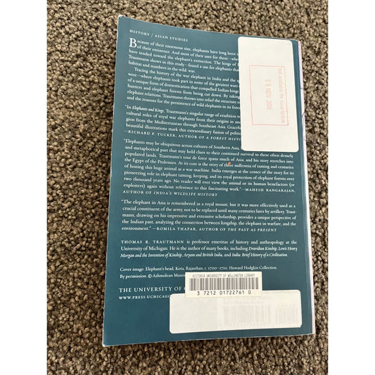 Elephants & kings: an environmental history by thomas r. Trautmann - books condition: used printed media