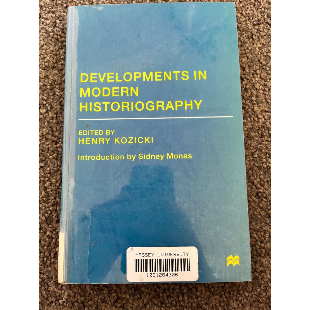 Developments in modern historiography edited by henry kozicki - print books condition: used printed media