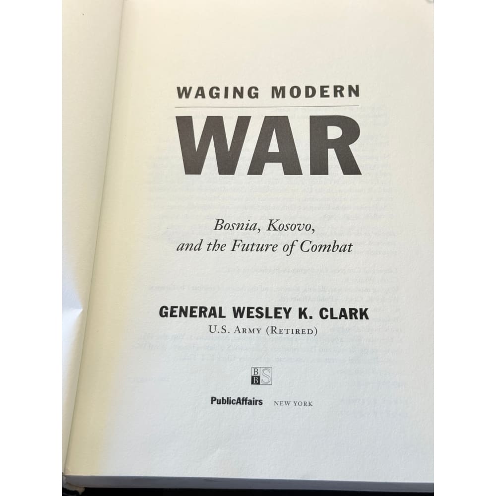 Waging modern war by wesley k. Clark - print books condition: used printed media