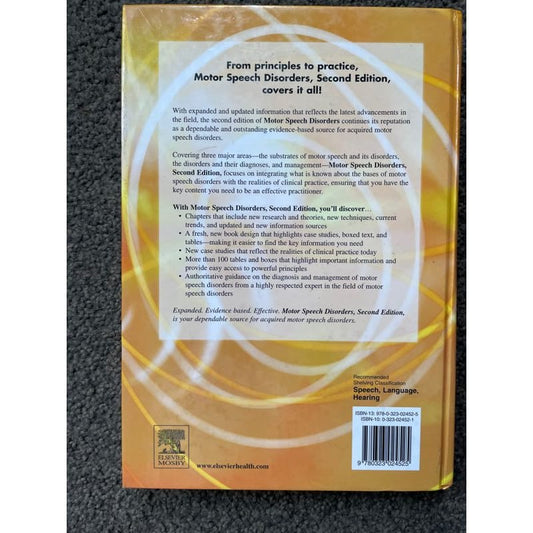 Motor speech disorders: substrates differential diagnosis & management - print books book - condition: used - health