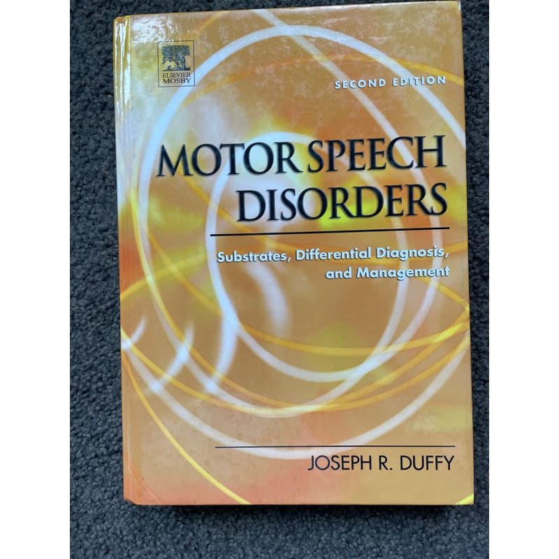Motor speech disorders: substrates differential diagnosis & management - print books book - condition: used - health
