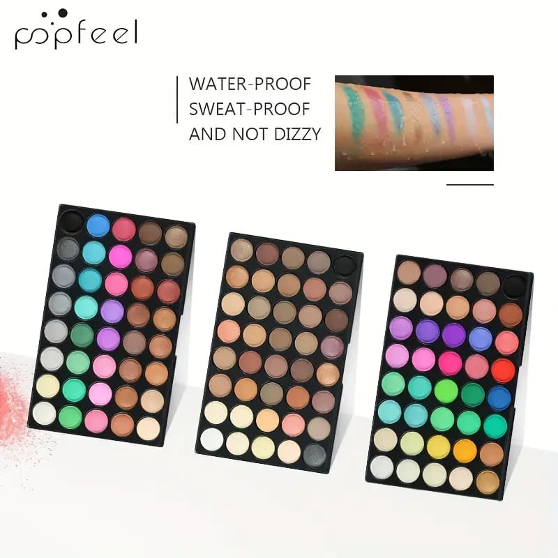 Popfeel 120-color eyeshadow palette - matte & shimmer finishes - eye shadows eye - makeup women’s beauty product