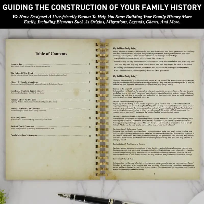 Family history record book - scrapbooking paper crafts