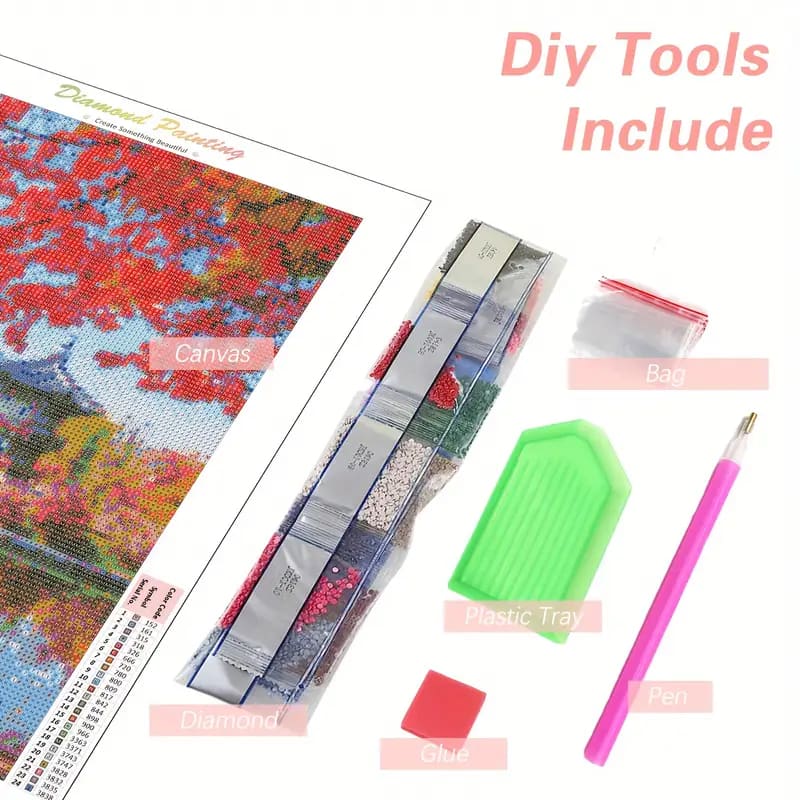 Vibrant floral diamond painting kit - mosaic kits crafts