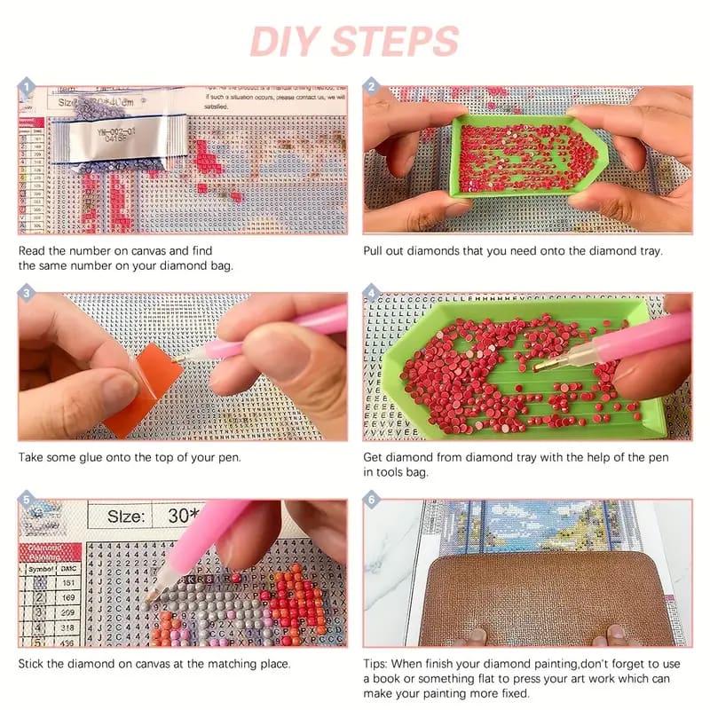 Vibrant floral diamond painting kit - mosaic kits crafts