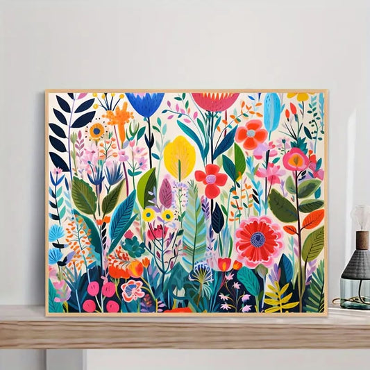 Vibrant floral diamond painting kit - mosaic kits crafts