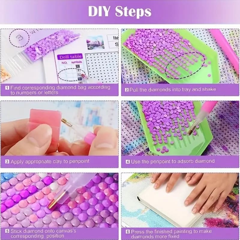 30x30cm diamond art kit – poppy & spring blossom designs – brand new - drawing & painting kits crafts