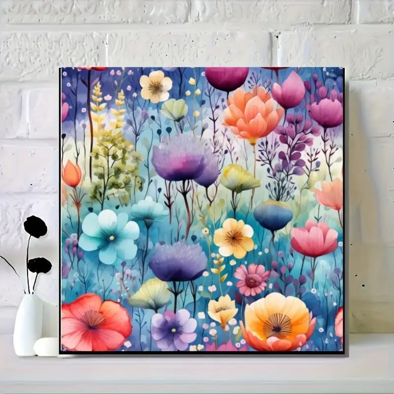 30x30cm diamond art kit – poppy & spring blossom designs – brand new - drawing & painting kits crafts