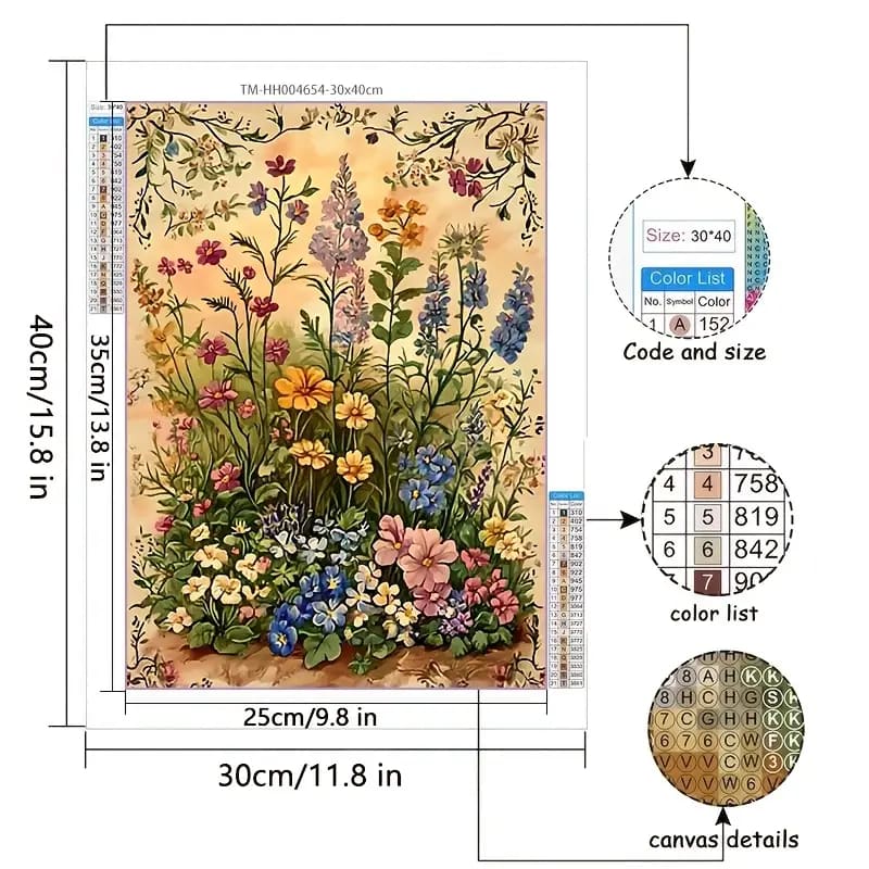 30x40cm cottage garden diamond painting kit - drawing & painting kits crafts