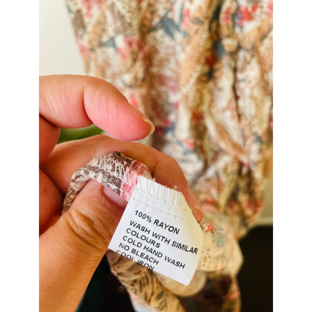 BRAND UNKNOWN Size 10 Floral Leopard Rayon Maxi Dress