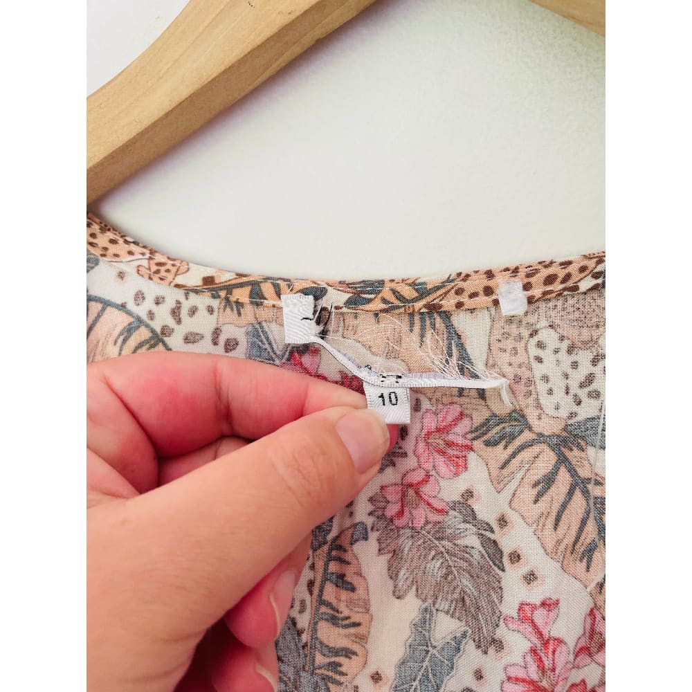 BRAND UNKNOWN Size 10 Floral Leopard Rayon Maxi Dress