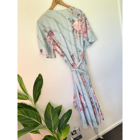 Shein curve size 1xl floral print wrap dress - dresses top women’s apparel