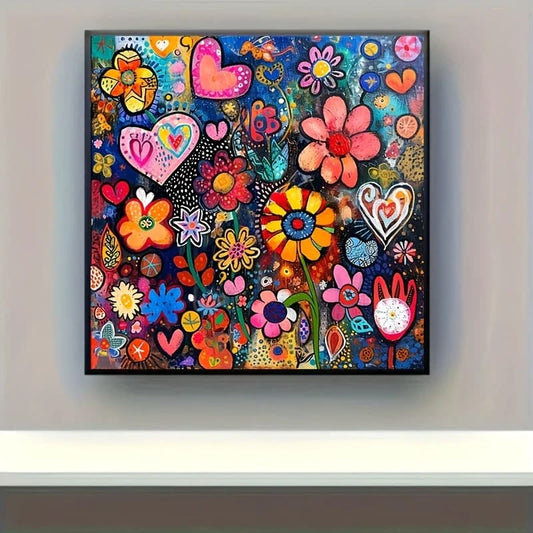 30x30cm diamond art kit – flower & hearts and floral designs – brand new - drawing & painting kits crafts