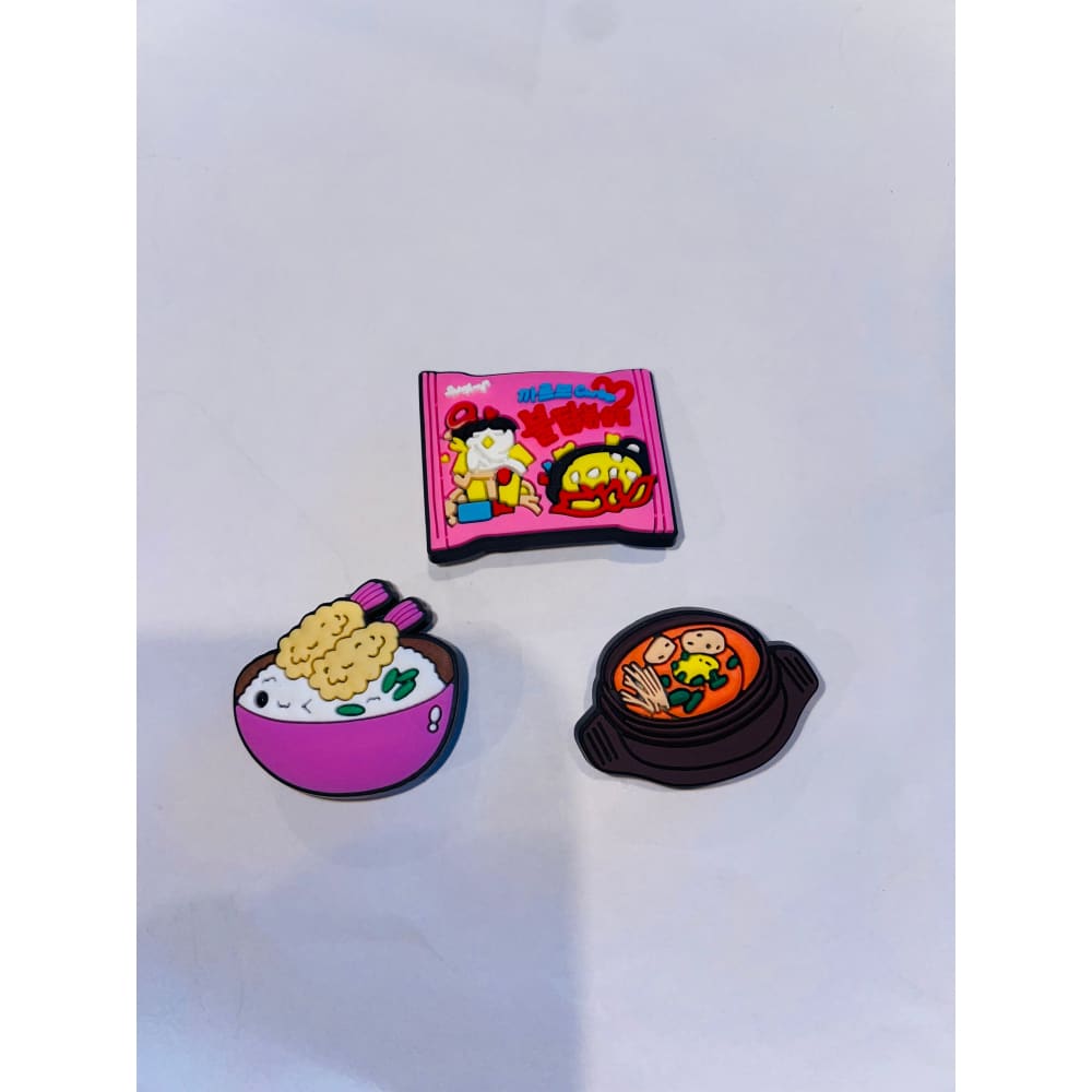 3x food themed shoe charms - 11 - shoe accessories clogs - shoe accessories - shoe charms fashion accessories