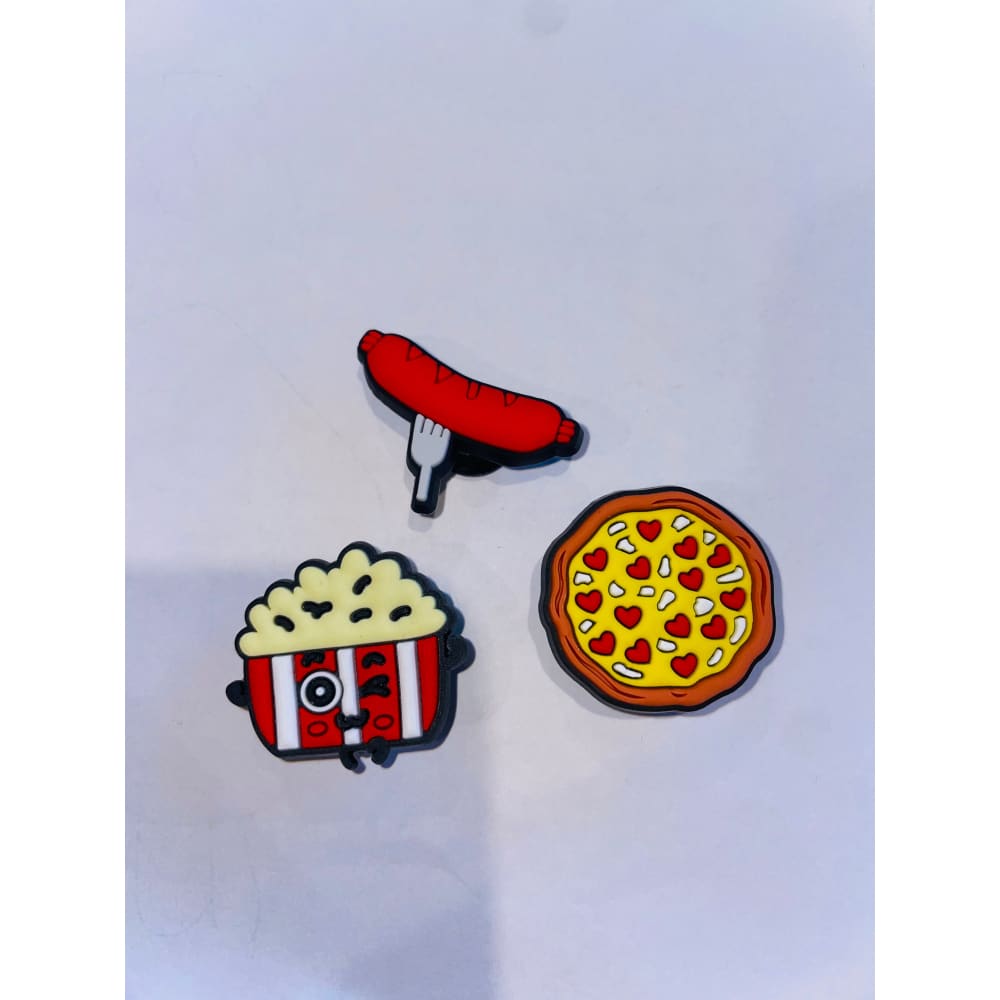 3x food themed shoe charms - 13 - shoe accessories clogs - shoe accessories - shoe charms fashion accessories