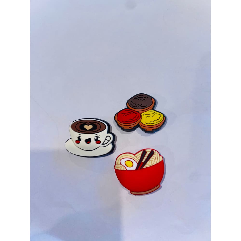 3x food themed shoe charms - 14 - shoe accessories clogs - shoe accessories - shoe charms fashion accessories