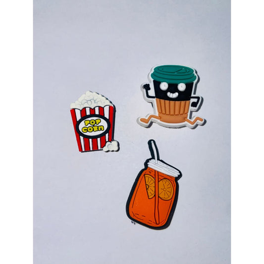 3x food themed shoe charms - 2 - shoe accessories clogs - shoe accessories - shoe charms fashion accessories