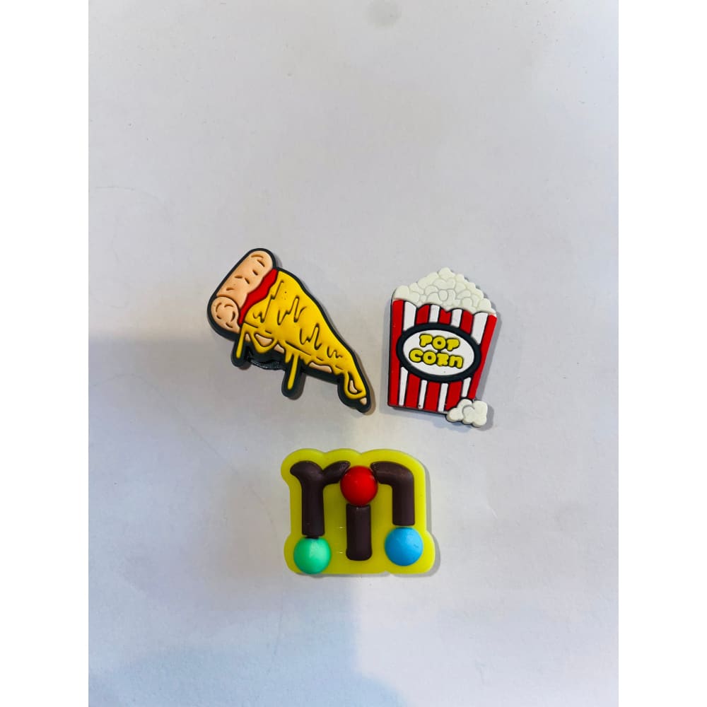 3x food themed shoe charms - 5 - shoe accessories clogs - shoe accessories - shoe charms fashion accessories