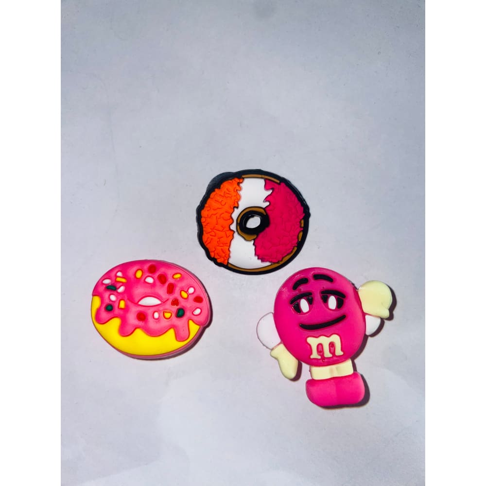 3x food themed shoe charms - 6 - shoe accessories clogs - shoe accessories - shoe charms fashion accessories