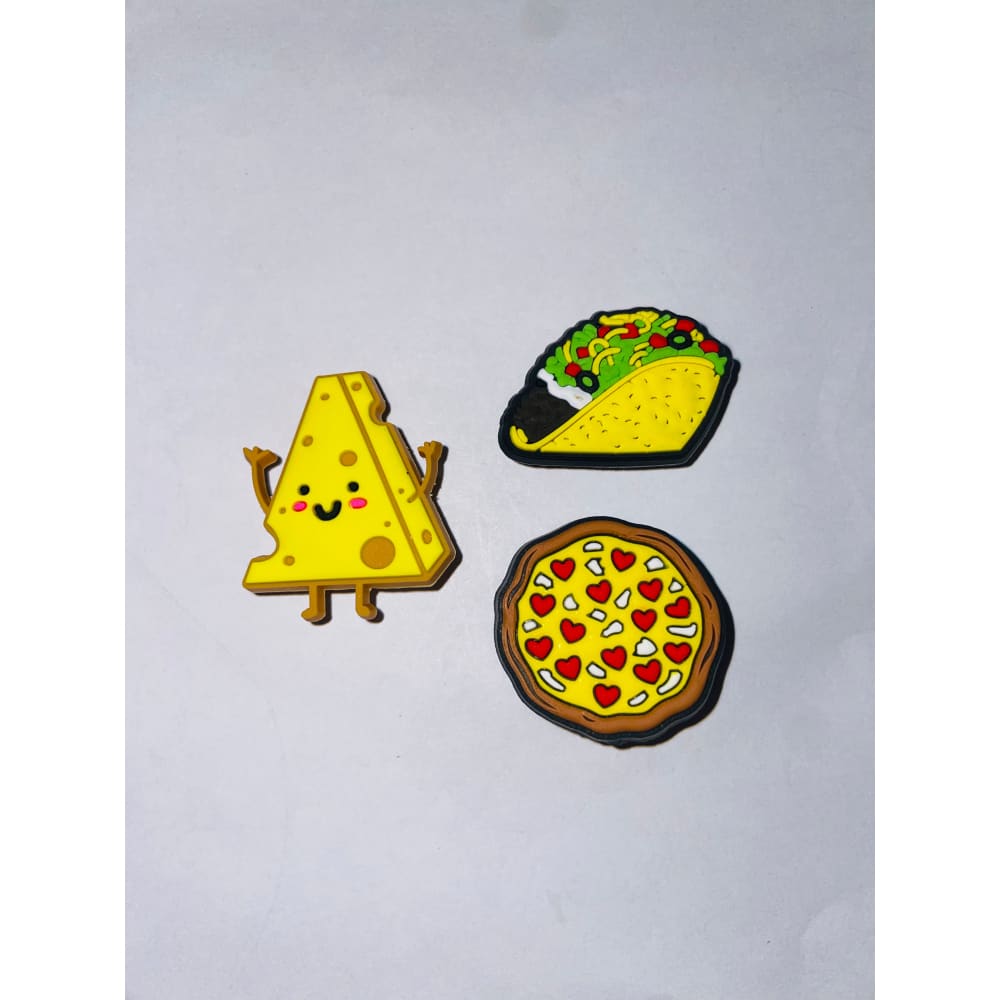 3x food themed shoe charms - 8 - shoe accessories clogs - shoe accessories - shoe charms fashion accessories