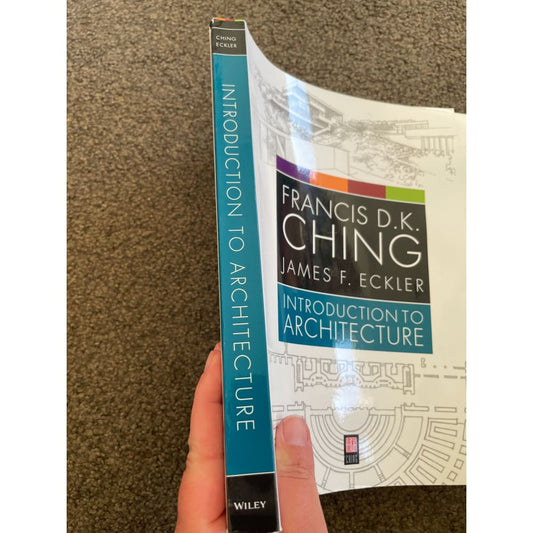 Wiley introduction to architecture by francis d.k. Ching and james f. Eckler - print books printed media