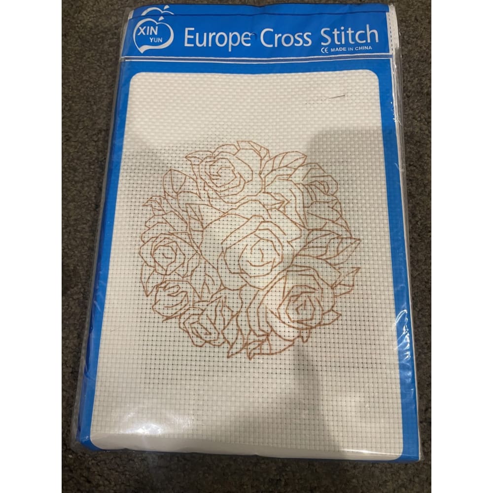 Full cross stitch kit – brand new – a4 size – floral designs available - needlecraft kits crafts - cross-stitch crafts