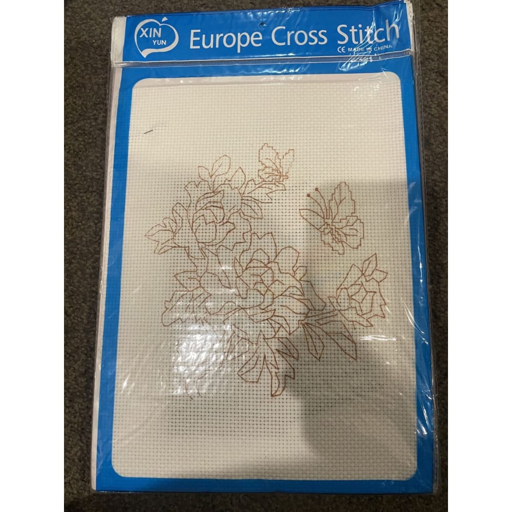 Full cross stitch kit – brand new – a4 size – floral designs available - needlecraft kits crafts - cross-stitch crafts