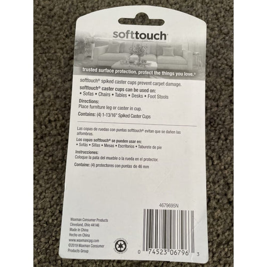 Soft touch caster caps 46mm clear - furniture floor protectors floor protector - home & living - miscellaneous