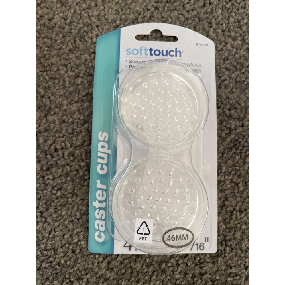 Soft touch caster caps 46mm clear - furniture floor protectors floor protector - home & living - miscellaneous