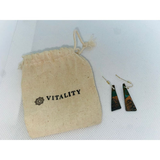 Geometric vitality metal earrings - earrings earrings - jewelry fashion accessories
